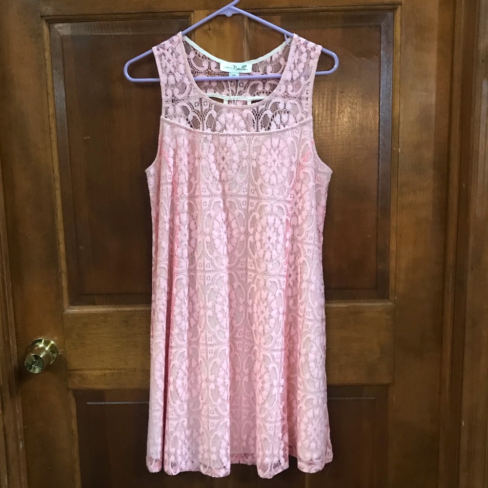 Pink lace dress